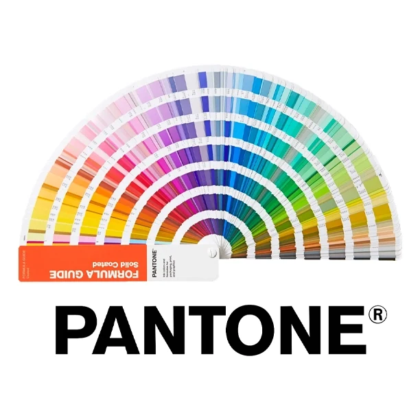 Pantone Formula Guide color fan used for custom waterproof bag color matching