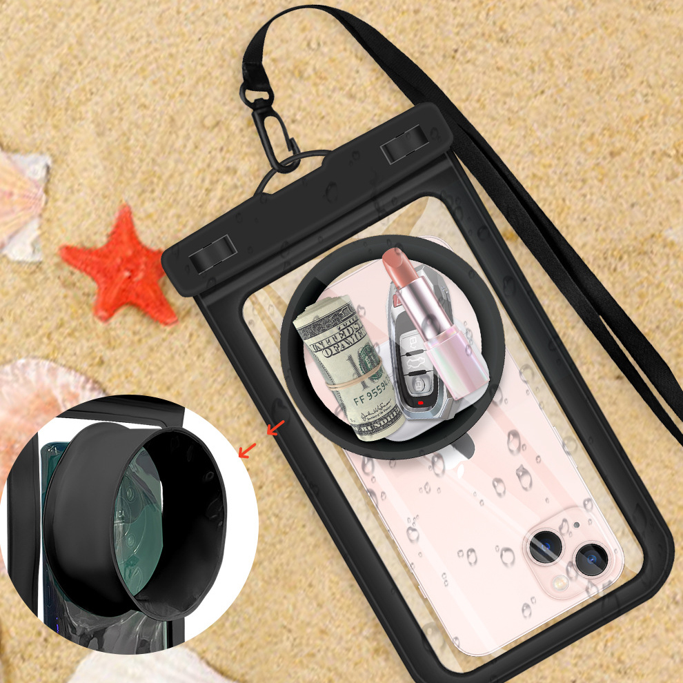 Camera-Dome Waterproof Phone Pouch for Swimming: Camera opening detail