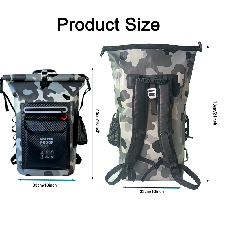 30L Color-Block Waterproof Travel Backpack: Size reference