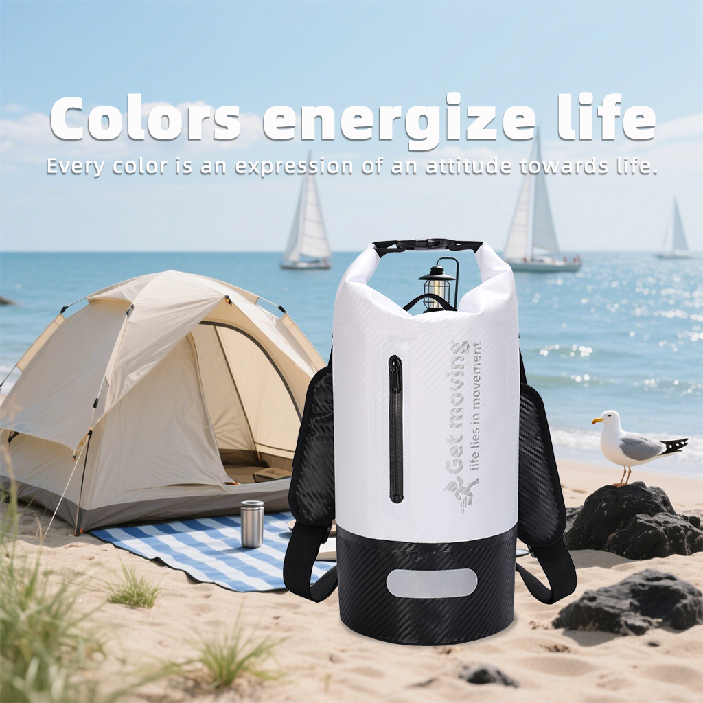 Contrast-Base Waterproof Dry Bag for Kayaking & Travel: Camping setting