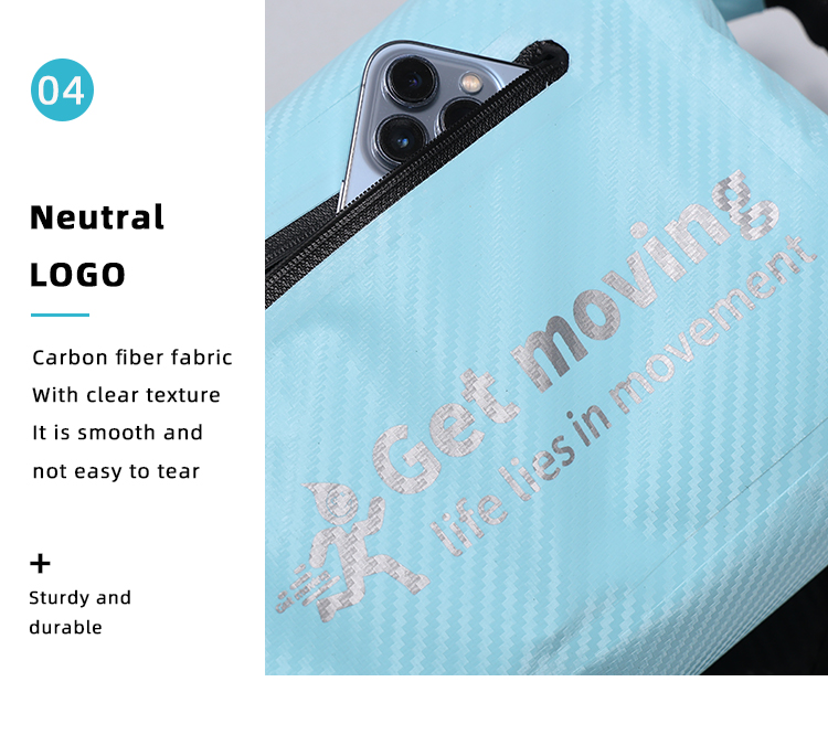 Contrast-Base Waterproof Dry Bag for Kayaking & Travel: Front texture detail