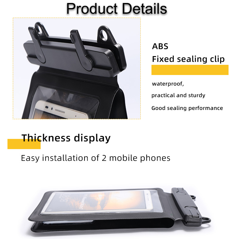 Double-Compartment Waterproof Mobile Phone Pouch: Seal and thickness details