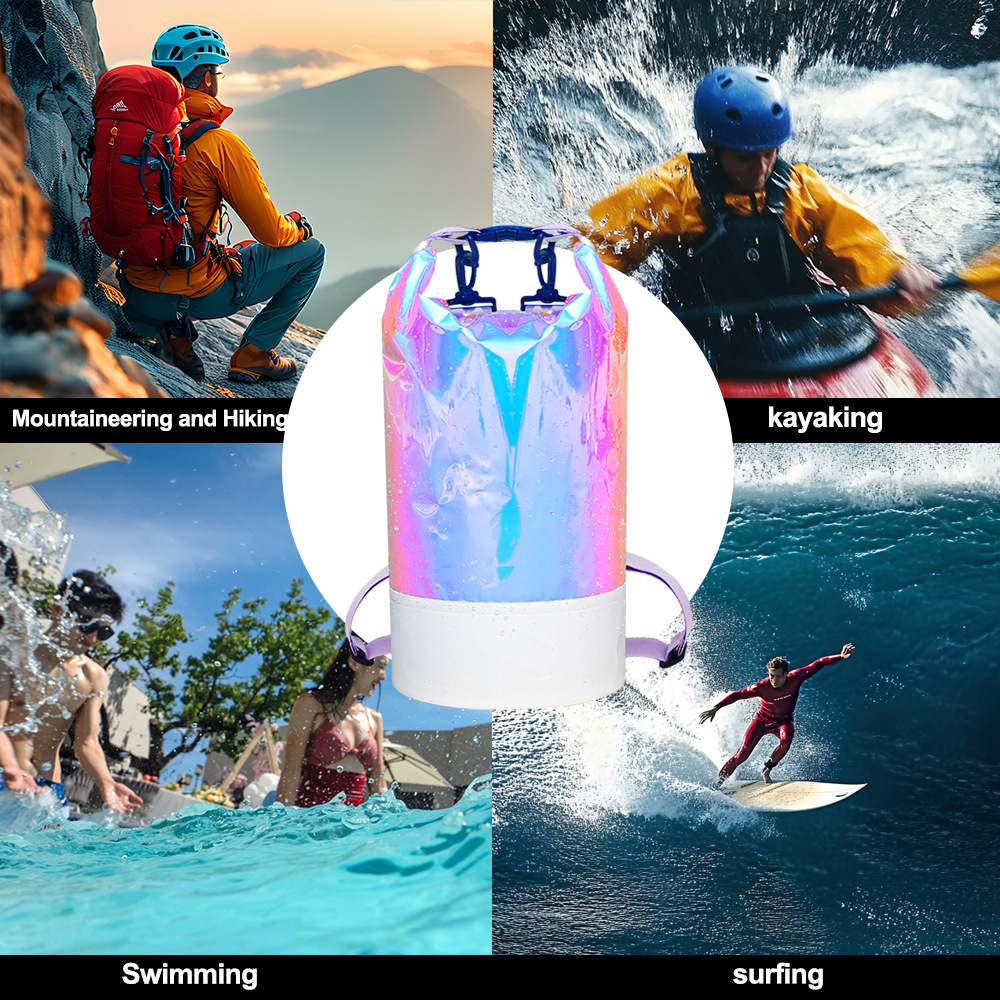 Holographic Roll-Top Waterproof Dry Bag: Outdoor collection