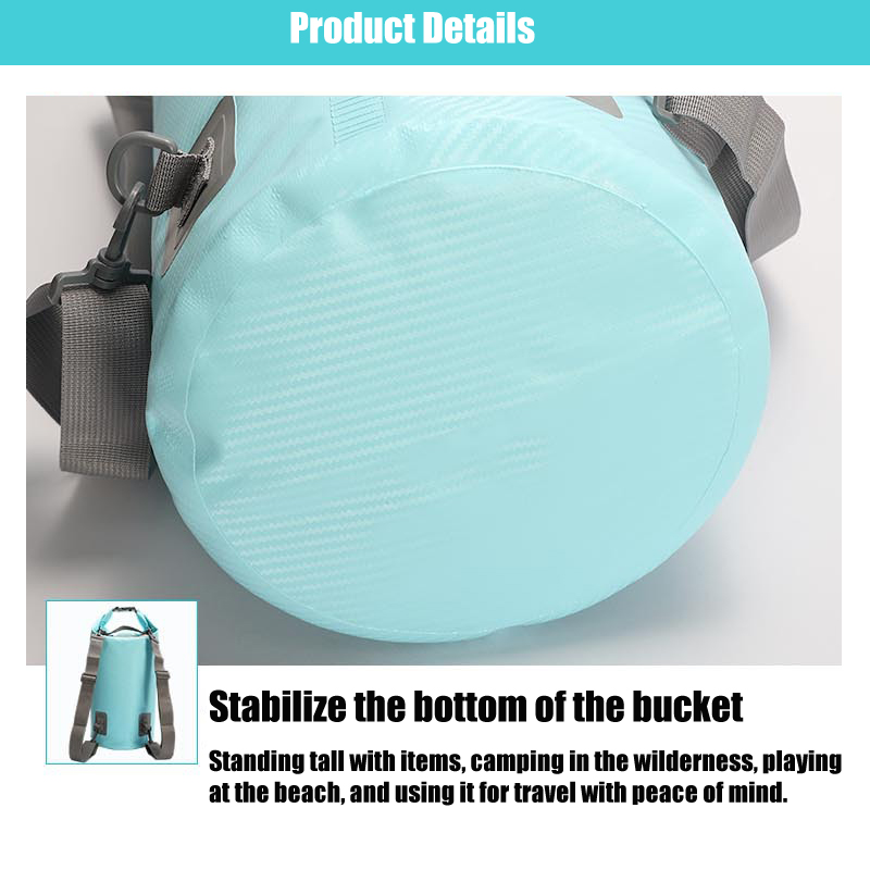 Printed Lettering Roll-Top Waterproof Dry Bag: Base construction