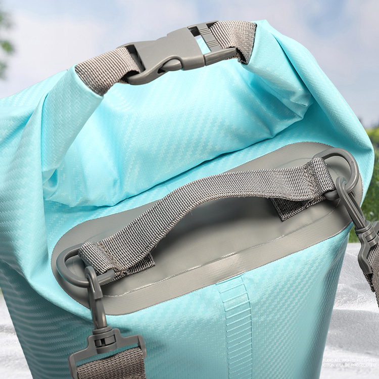 Printed Lettering Roll-Top Waterproof Dry Bag: Top opening