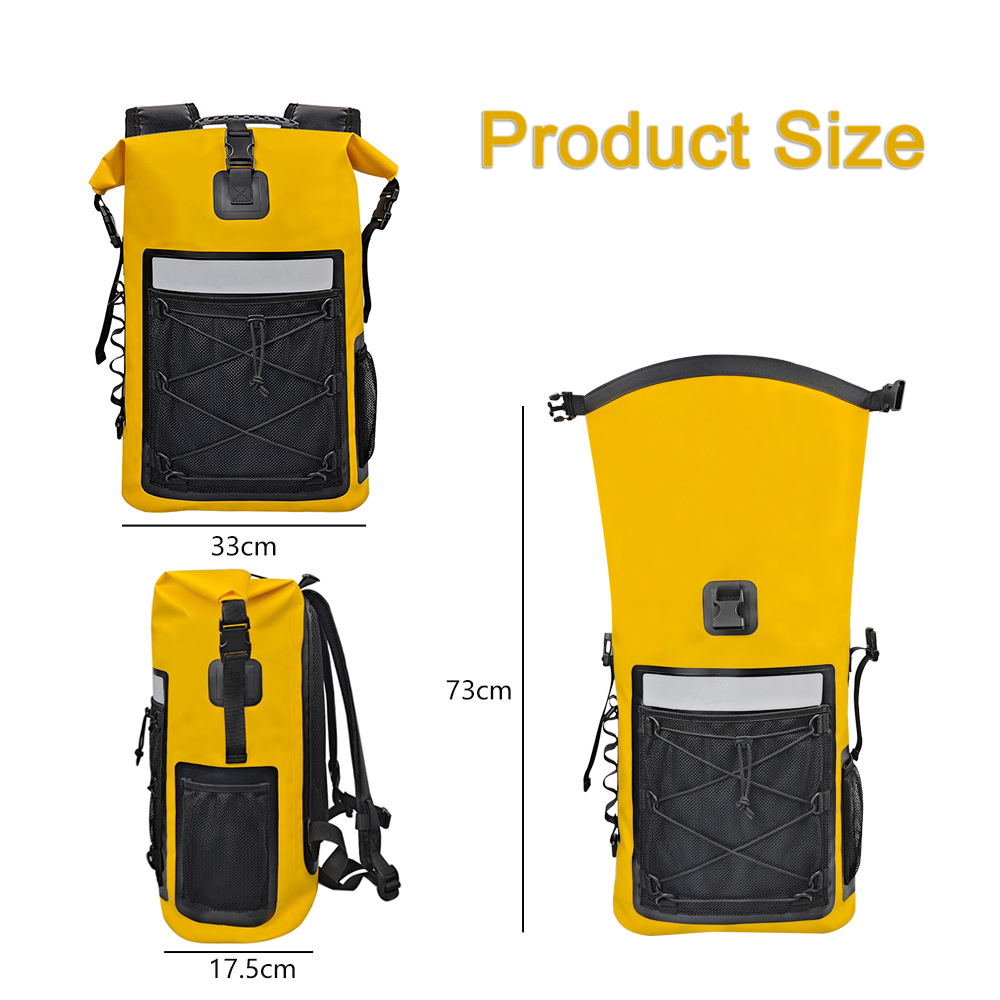 35L Mesh-Front Waterproof Backpack: Size reference