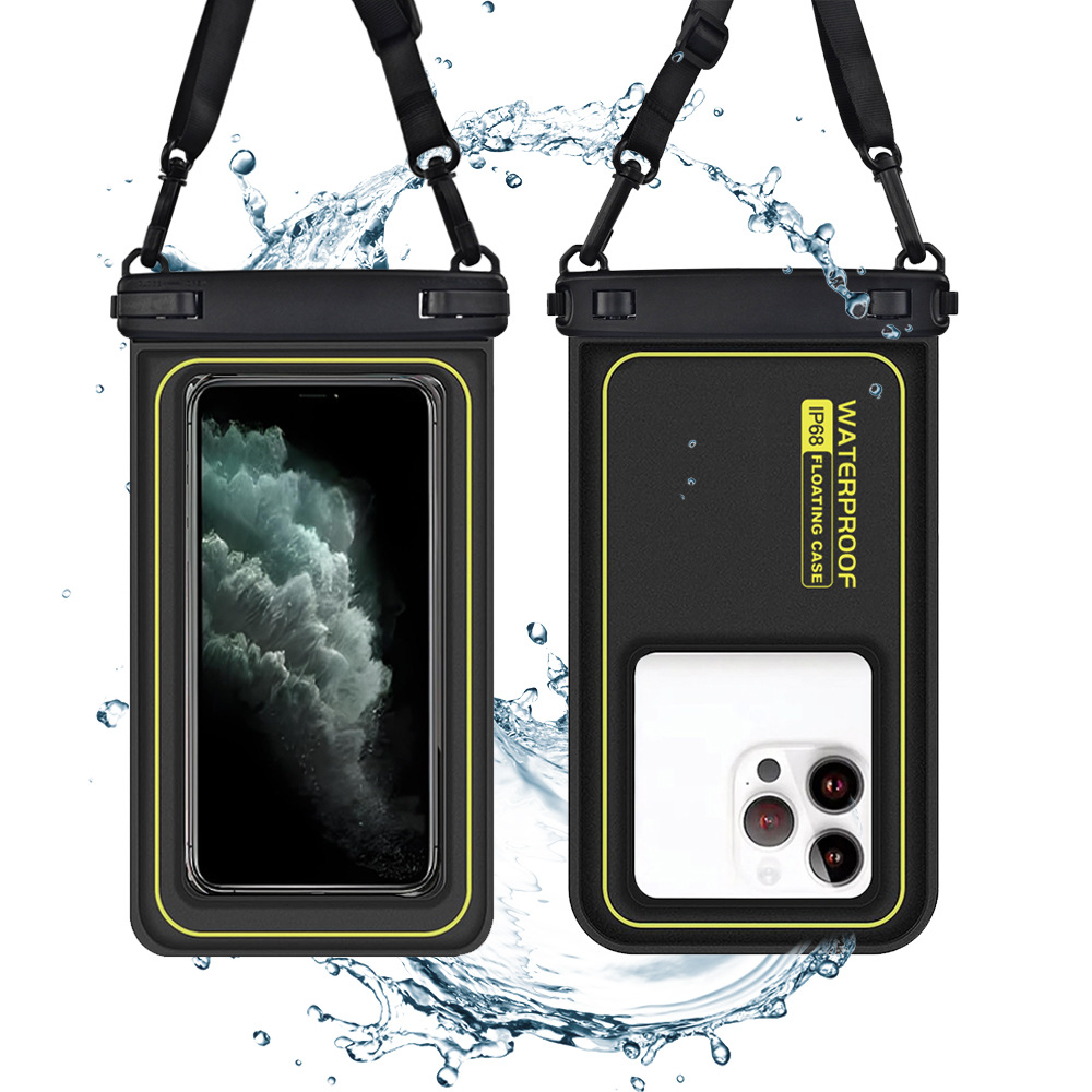 Touch-Screen Waterproof Mobile Phone Pouch: Strap and window view