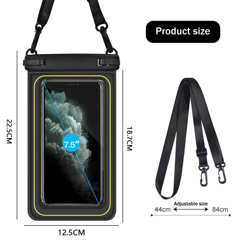 Touch-Screen Waterproof Mobile Phone Pouch: Size reference