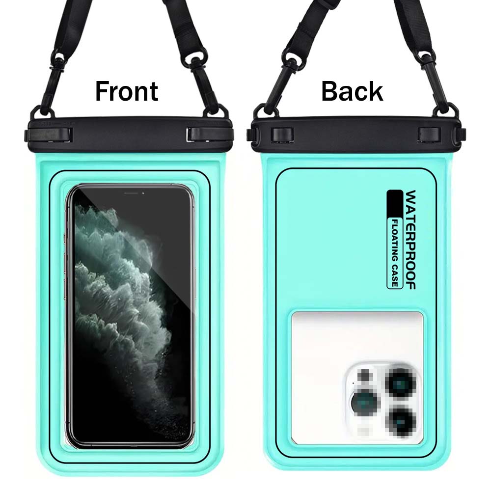 Touch-Screen Waterproof Mobile Phone Pouch: Aqua option reference