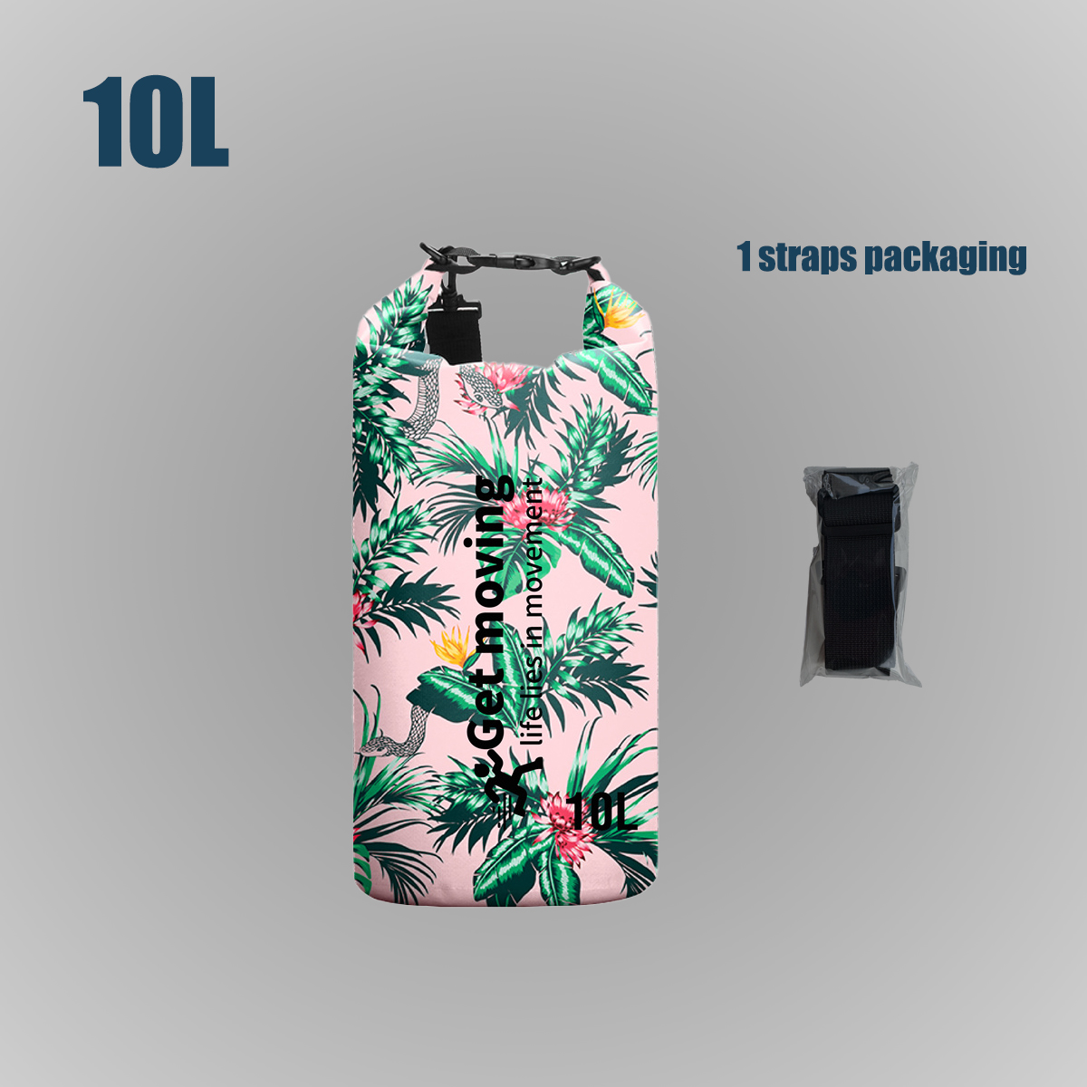 Custom Printed Waterproof Dry Bag for Rafting & Beach: 10L product reference