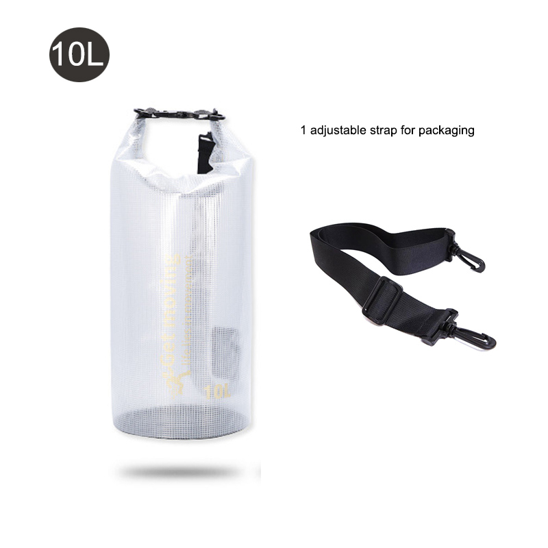 Transparent Grid Waterproof Dry Bag for Beach & Travel